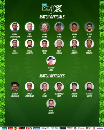 unfiltered Cricket - PSL X 2025 PSL match officials